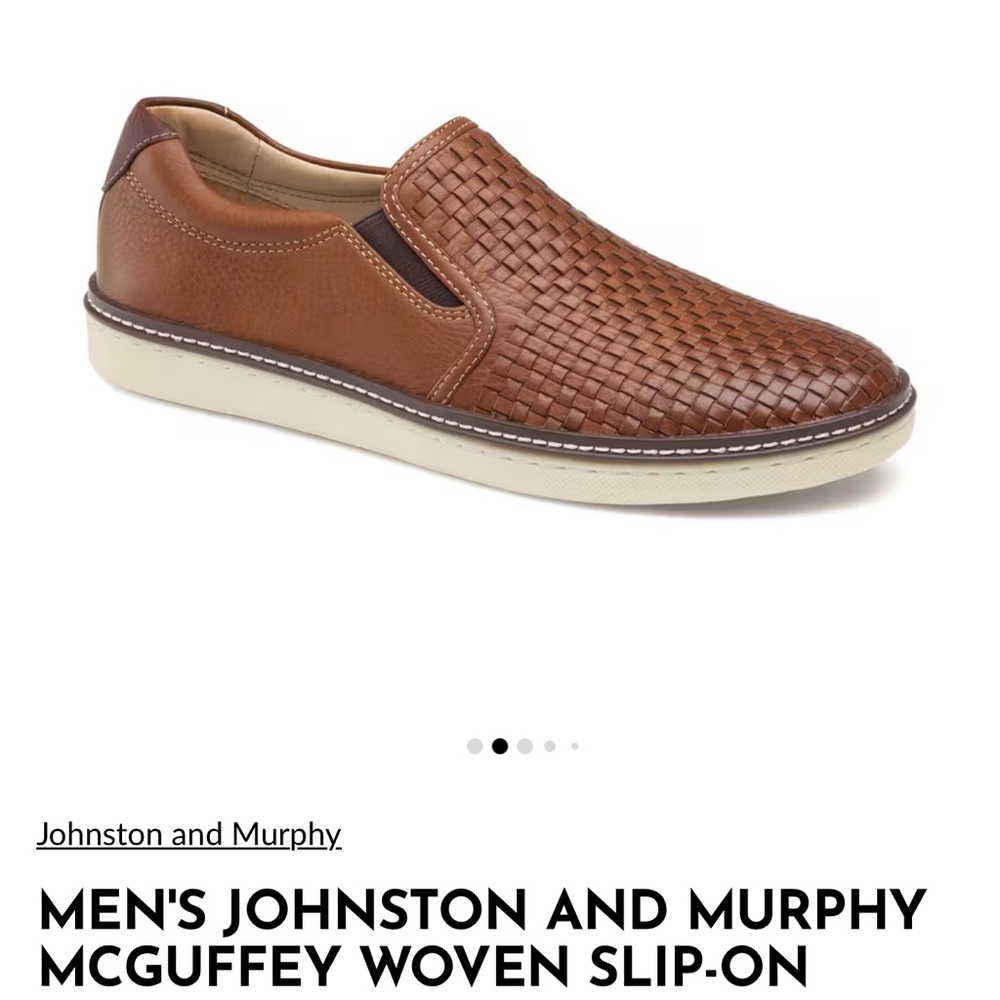 Brown Woven Slip-On Loafers